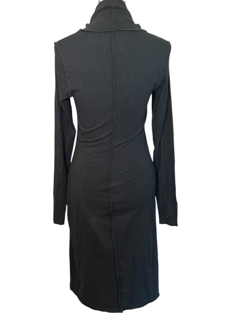 Raw earth wild sky Charcoal Long-Sleeve Dress